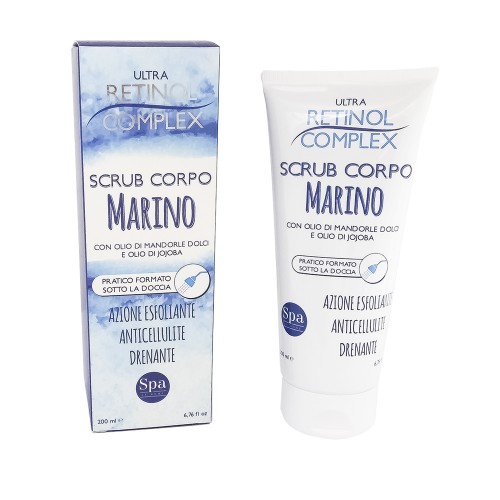 Retinol Complex - Scrub Corpo Marino Con Olio Di Mandorle Dolci E Di Jojoba, Formato Doccia Azione Esfoliante,anticellulite E Drenante - 200ml 12m Retinol Complex - Scrub Corpo Marino Con Olio Di Mandorle Dolci E Di Jojoba, Formato Doccia Azione Esfoliante,anticellulite E Drenante - 200ml 12m
